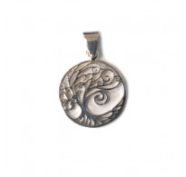 PE001497 Sterling Silver Pendant Charm Tree Of Life Solid Genuine Hallmarked 925